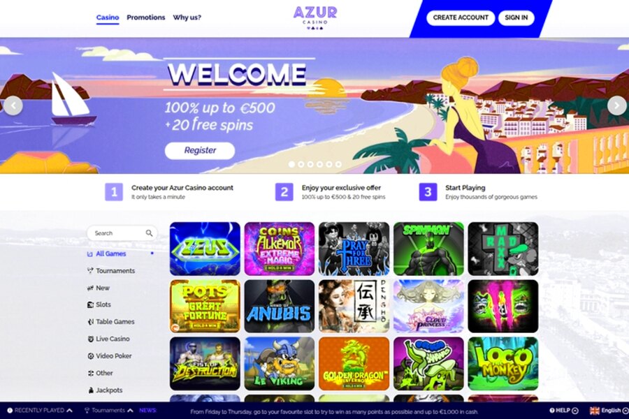 Azur Casino : Profitez de nos Bonus Attrayants