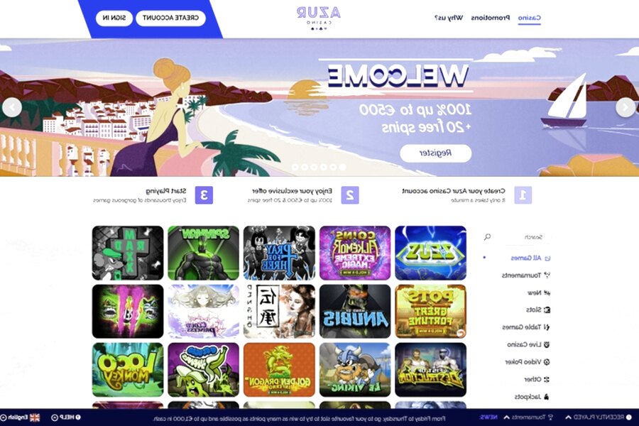Azur Casino : Créez votre compte avec facilité